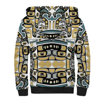 Canada Chilkat Pattern Sherpa Hoodie Haida Spirit