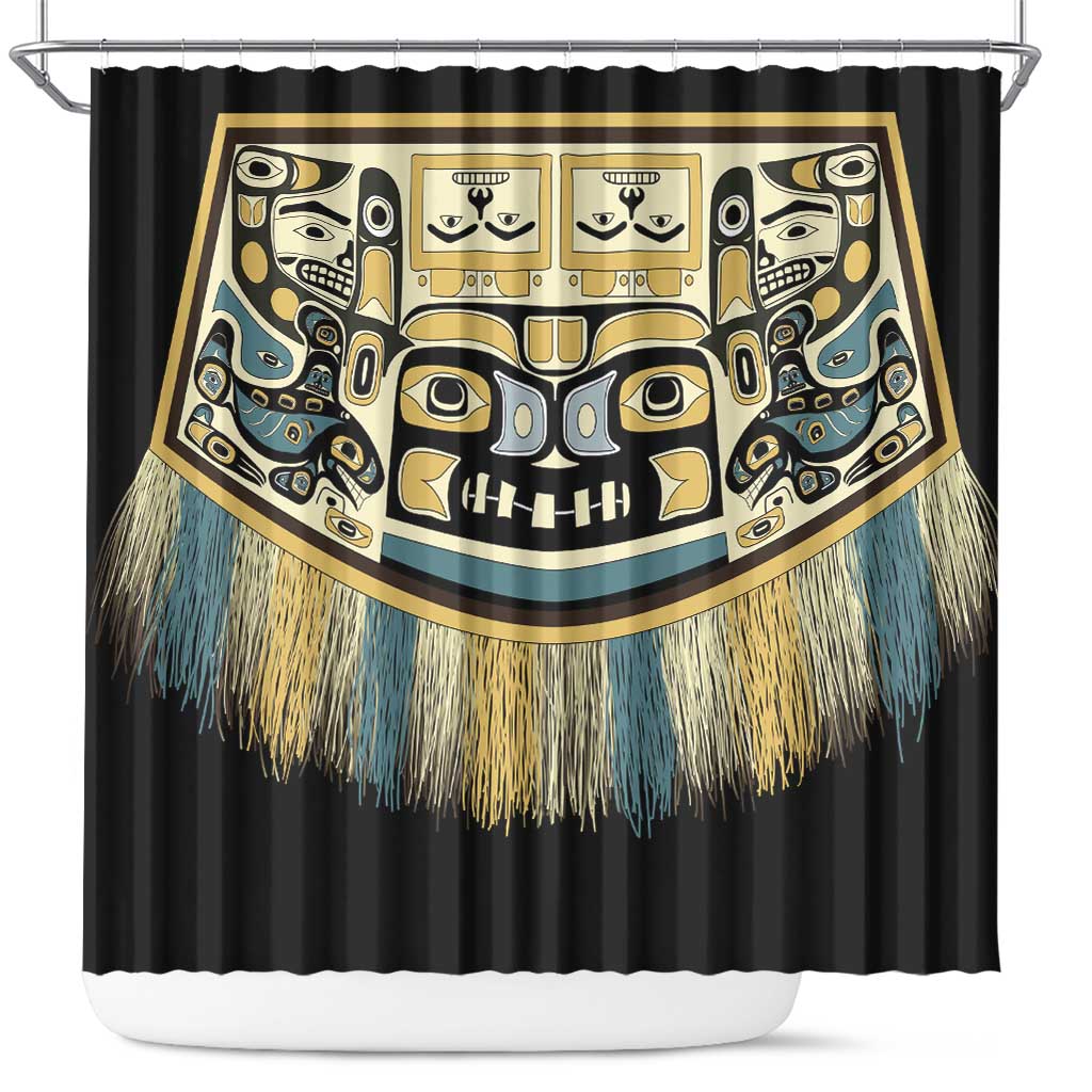 Canada Chilkat Pattern Shower Curtain Haida Spirit