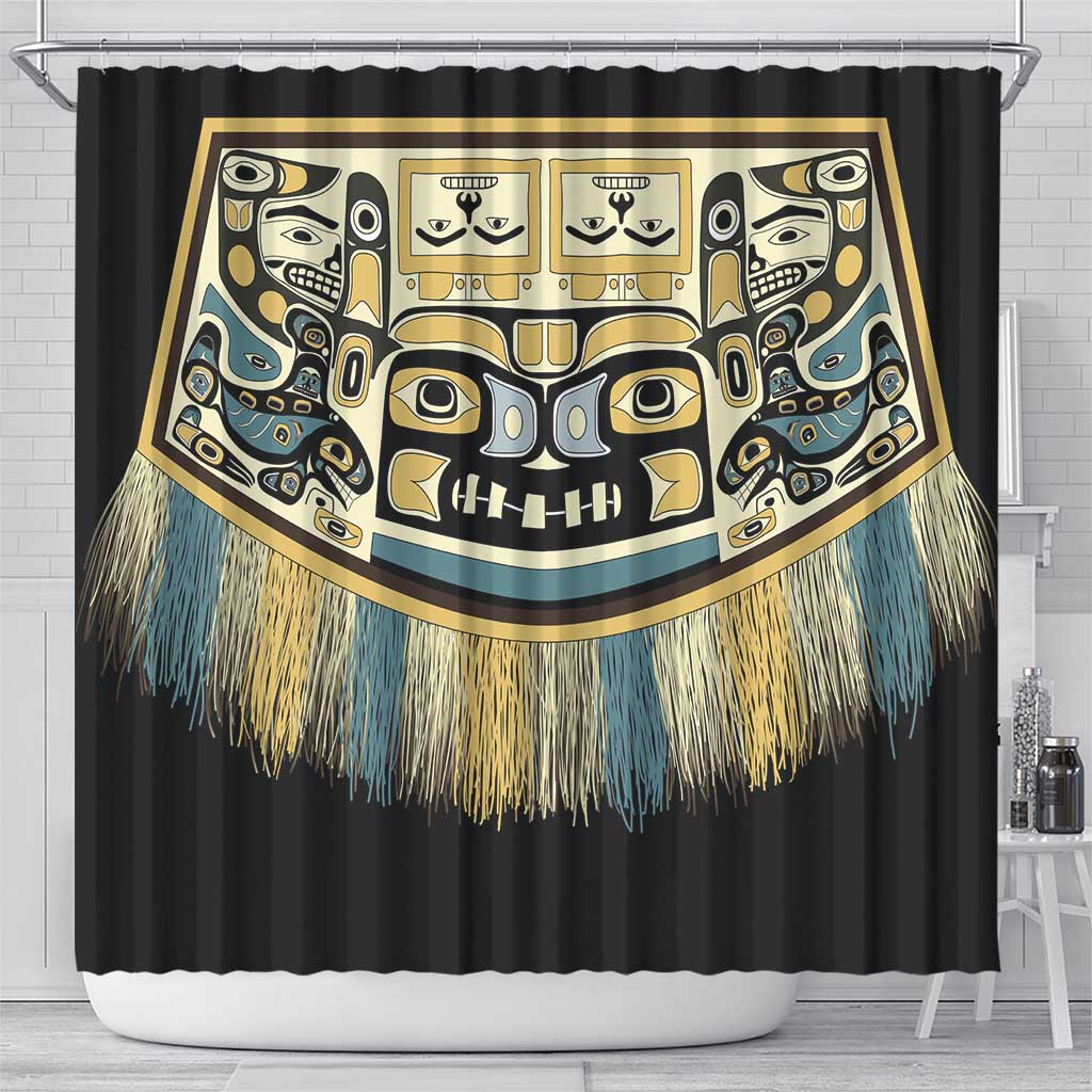 Canada Chilkat Pattern Shower Curtain Haida Spirit