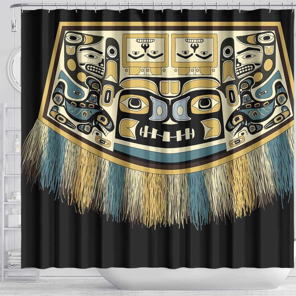 Canada Chilkat Pattern Shower Curtain Haida Spirit
