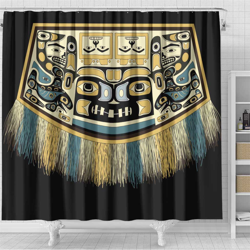 Canada Chilkat Pattern Shower Curtain Haida Spirit