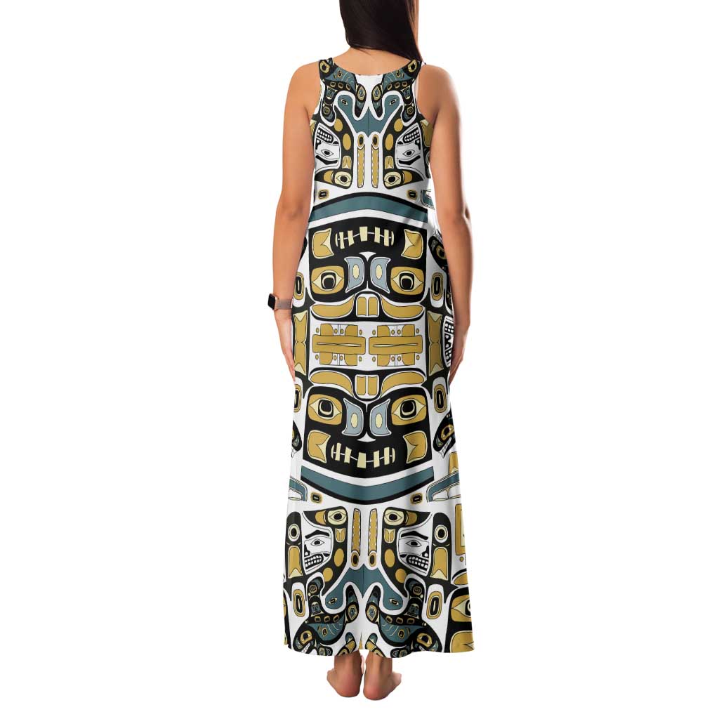 Canada Chilkat Pattern Tank Maxi Dress Haida Spirit