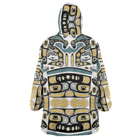 Canada Chilkat Pattern Wearable Blanket Hoodie Haida Spirit