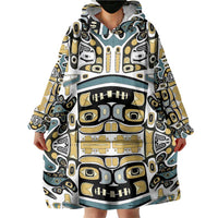 Canada Chilkat Pattern Wearable Blanket Hoodie Haida Spirit