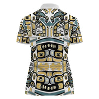 Canada Chilkat Pattern Women Polo Shirt Haida Spirit
