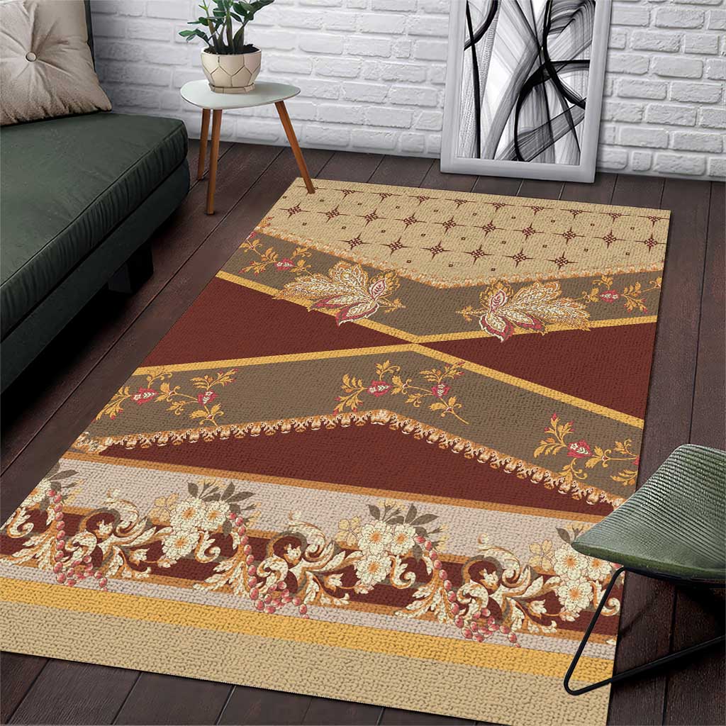 Mughal Empire Motif Unique Area Rug