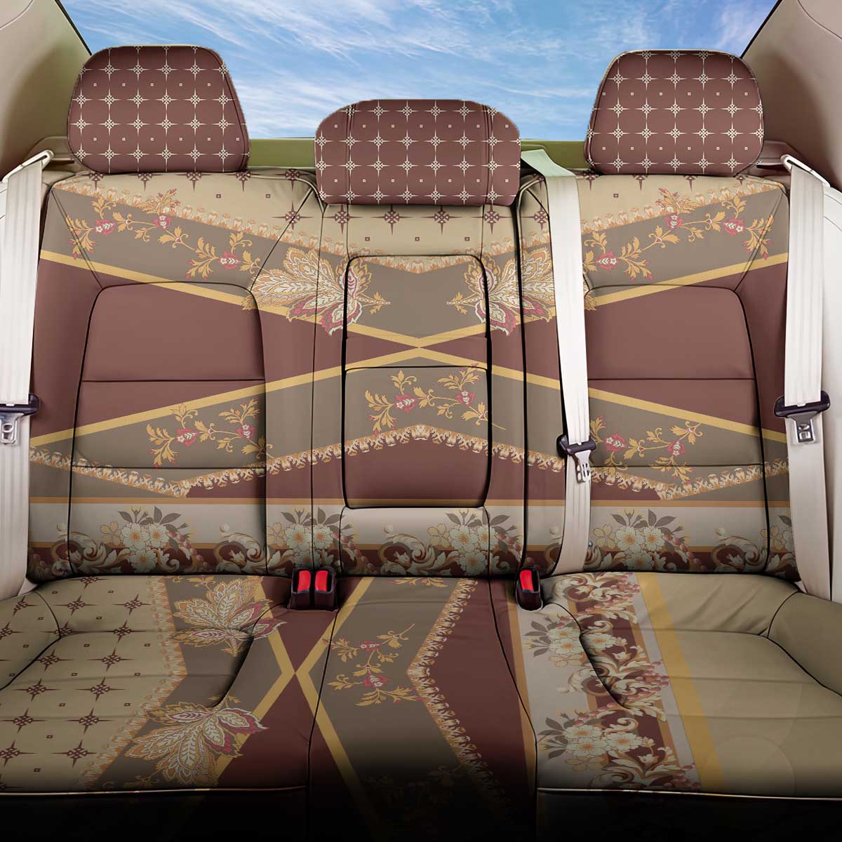 Mughal Empire Motif Unique Back Car Seat Cover
