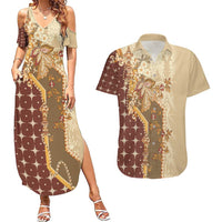 Mughal Empire Motif Unique Couples Matching Summer Maxi Dress and Hawaiian Shirt