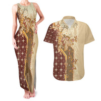 Mughal Empire Motif Unique Couples Matching Tank Maxi Dress and Hawaiian Shirt
