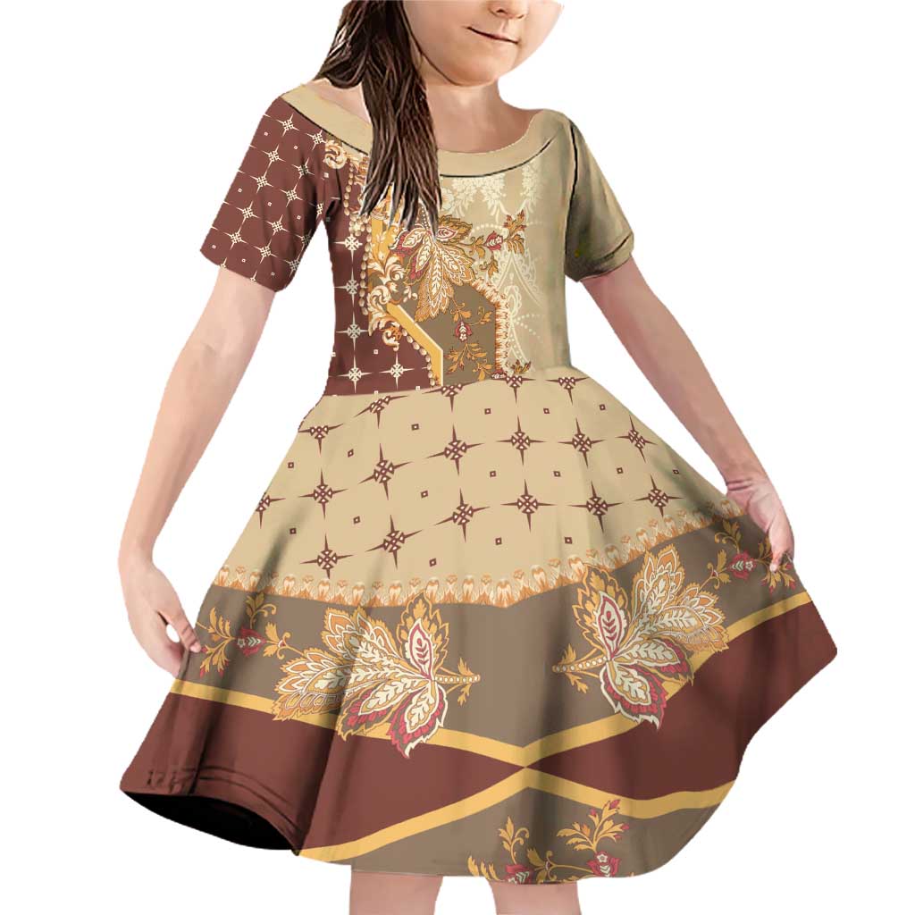 Mughal Empire Motif Unique Family Matching Off Shoulder Short Dress and Hawaiian Shirt