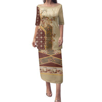 Mughal Empire Motif Unique Family Matching Puletasi and Hawaiian Shirt