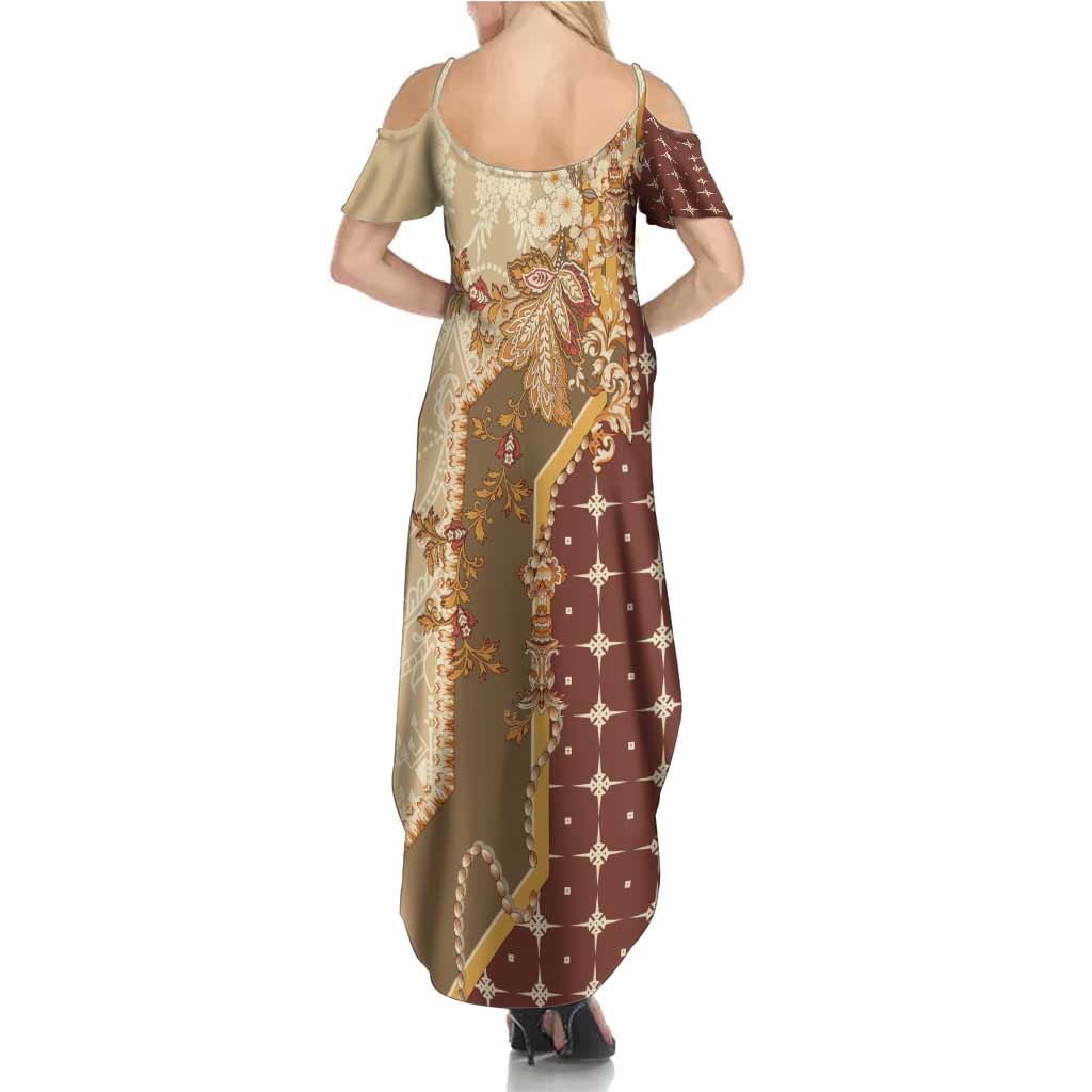 Mughal Empire Motif Unique Family Matching Summer Maxi Dress and Hawaiian Shirt