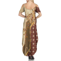 Mughal Empire Motif Unique Family Matching Summer Maxi Dress and Hawaiian Shirt