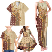 Mughal Empire Motif Unique Family Matching Tank Maxi Dress and Hawaiian Shirt