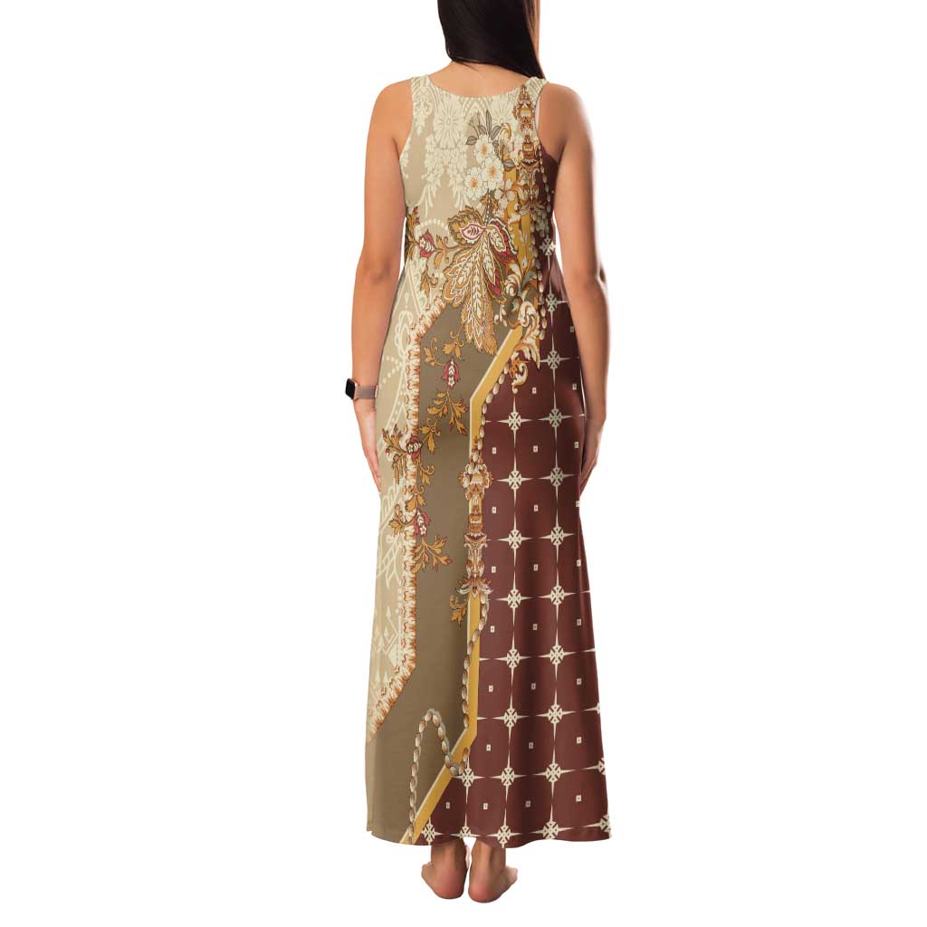 Mughal Empire Motif Unique Family Matching Tank Maxi Dress and Hawaiian Shirt
