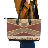 Mughal Empire Motif Unique Leather Tote Bag