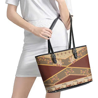 Mughal Empire Motif Unique Leather Tote Bag