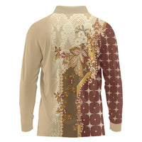 Mughal Empire Motif Unique Long Sleeve Polo Shirt