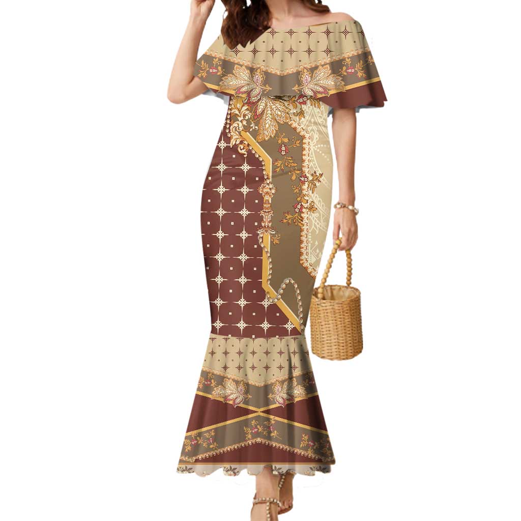 Mughal Empire Motif Unique Mermaid Dress