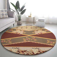Mughal Empire Motif Unique Round Carpet