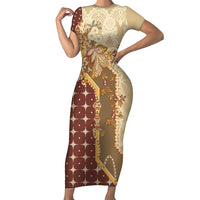 Mughal Empire Motif Unique Short Sleeve Bodycon Dress