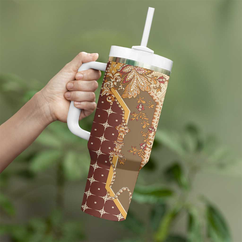 Mughal Empire Motif Unique Tumbler With Handle