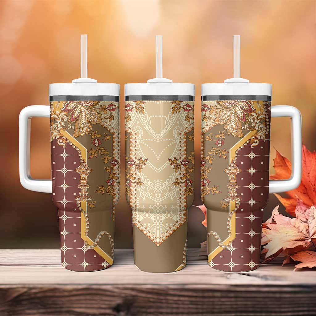 Mughal Empire Motif Unique Tumbler With Handle