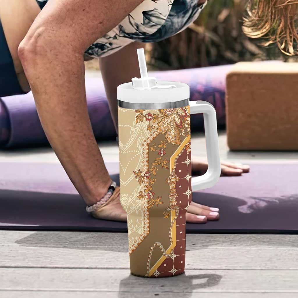 Mughal Empire Motif Unique Tumbler With Handle