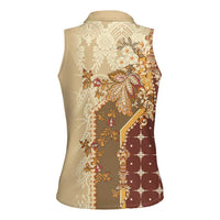 Mughal Empire Motif Unique Women Sleeveless Polo Shirt