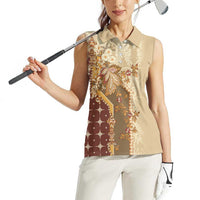 Mughal Empire Motif Unique Women Sleeveless Polo Shirt