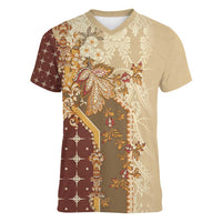 Mughal Empire Motif Unique Women V-Neck T-Shirt