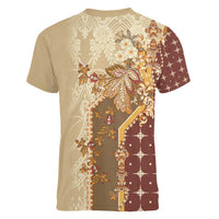 Mughal Empire Motif Unique Women V-Neck T-Shirt