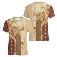 Mughal Empire Motif Unique Women V-Neck T-Shirt