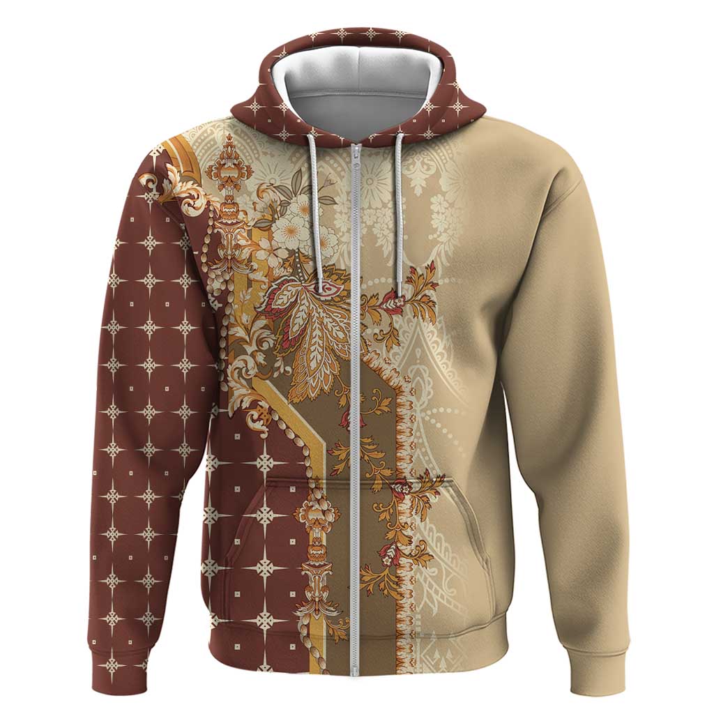 Mughal Empire Motif Unique Zip Hoodie