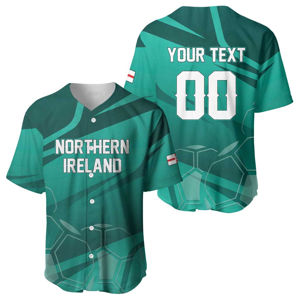 Custom Football 2026 Northern Ireland Baseball Jersey Green and White Army