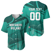 Custom Football 2026 Northern Ireland Baseball Jersey Green and White Army