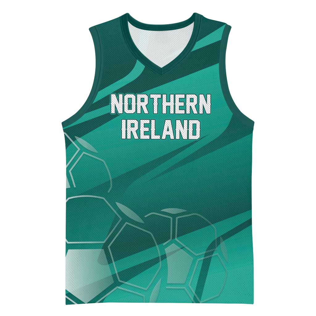 Custom Football 2026 Northern Ireland Basketball Jersey Green and White Army