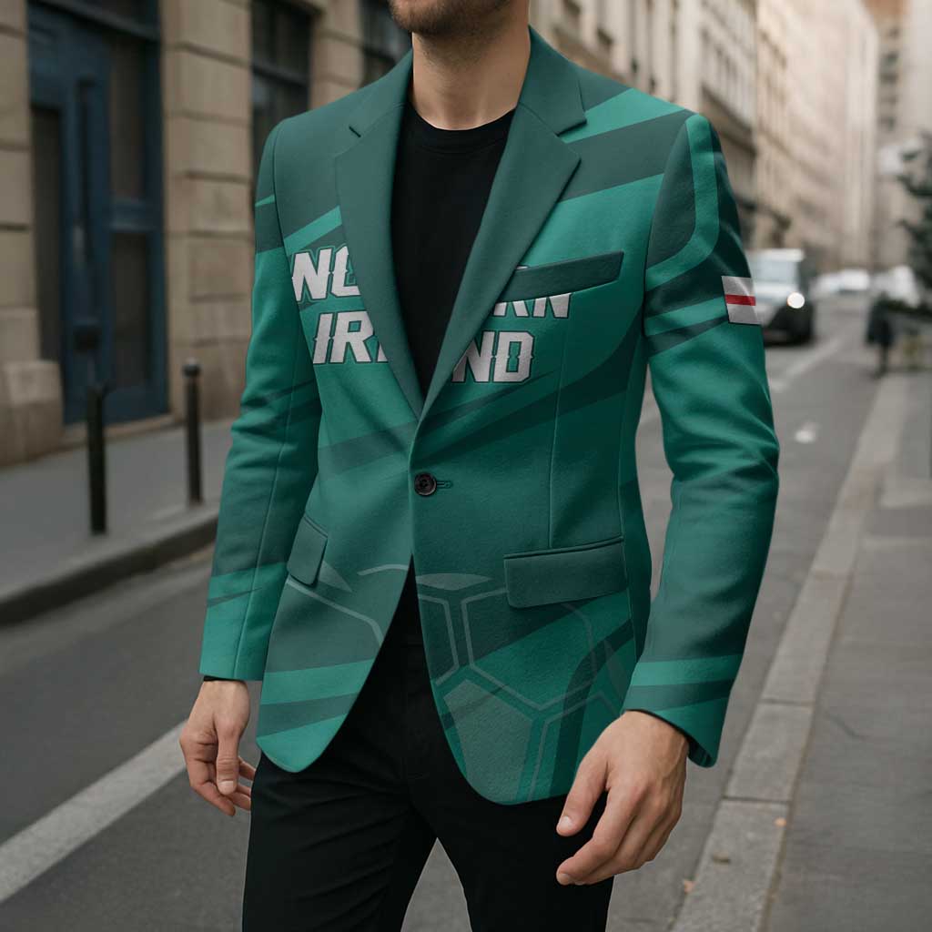 Custom Football 2026 Northern Ireland Blazer Green and White Army