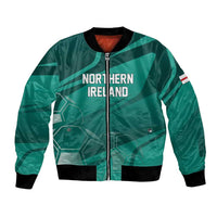 Custom Football 2026 Northern Ireland Bomber Jacket Green and White Army