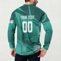 Custom Football 2026 Northern Ireland Button Sweatshirt Green and White Army