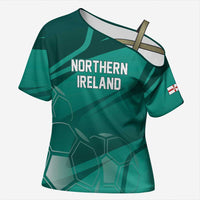 Custom Football 2026 Northern Ireland Cross Shoulder Shirt Green and White Army