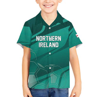 Custom Football 2026 Northern Ireland Hawaiian Shirt Green and White Army