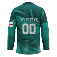 Custom Football 2026 Northern Ireland Hockey Jersey Green and White Army