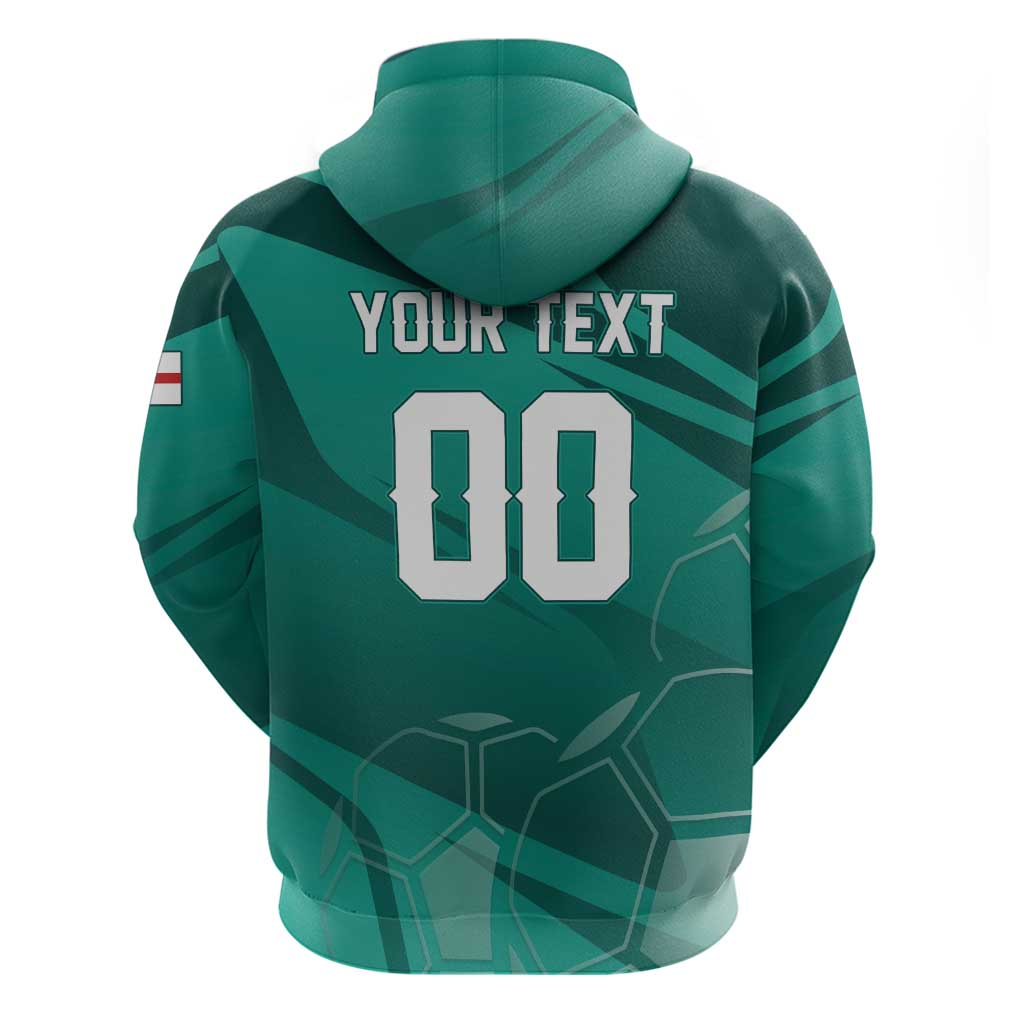 Custom Football 2026 Northern Ireland Hoodie Green and White Army