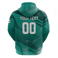 Custom Football 2026 Northern Ireland Hoodie Green and White Army