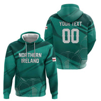 Custom Football 2026 Northern Ireland Hoodie Green and White Army