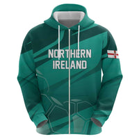 Custom Football 2026 Northern Ireland Hoodie Green and White Army