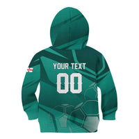 Custom Football 2026 Northern Ireland Kid Hoodie Green and White Army