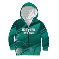 Custom Football 2026 Northern Ireland Kid Hoodie Green and White Army