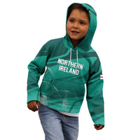 Custom Football 2026 Northern Ireland Kid Hoodie Green and White Army